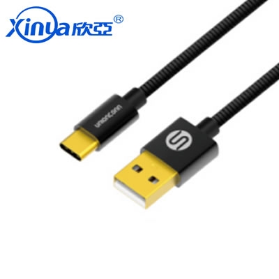 彈簧合金USB TYPE-C 數(shù)據(jù)充電線